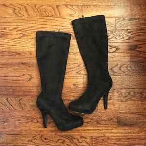 Black Bonnibel knee high boots w zipper size 6.5